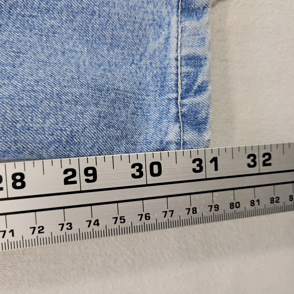 Lee Carpenter Jeans Mens 32x30 Light Wash Blue Denim Workwear Dungarees TZS-C381